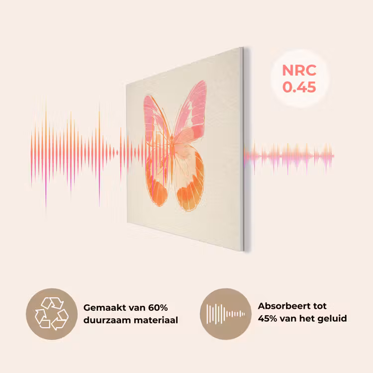 Oranje - Vlinder - Minimalistisch PET vilt klein -USP_NL