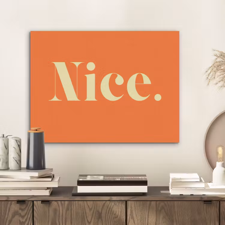 Oranje - Gebroken wit - Nice PET vilt klein -sfeer1