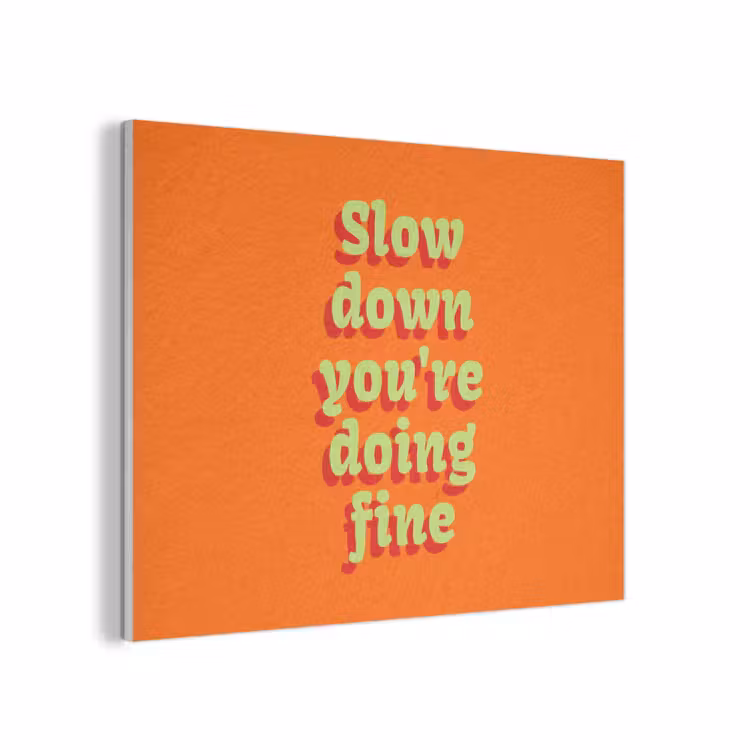 Oranje - Slow down you're doing fine - Retro PET vilt klein -3d