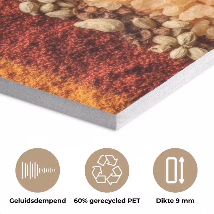 Banen - Verticaal - Kruiden - Variatie PET vilt klein -closeup_NL