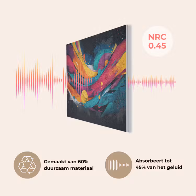 Banen - Golven - Kleurrijk - Abstract PET vilt klein -USP_NL