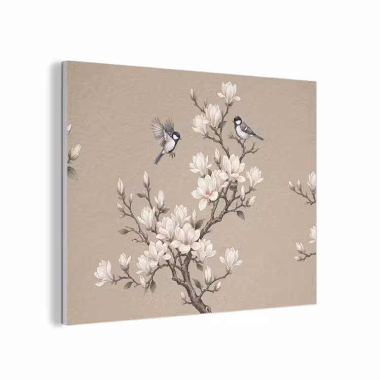 Oosters - Vogels - Beige PET vilt klein -3d
