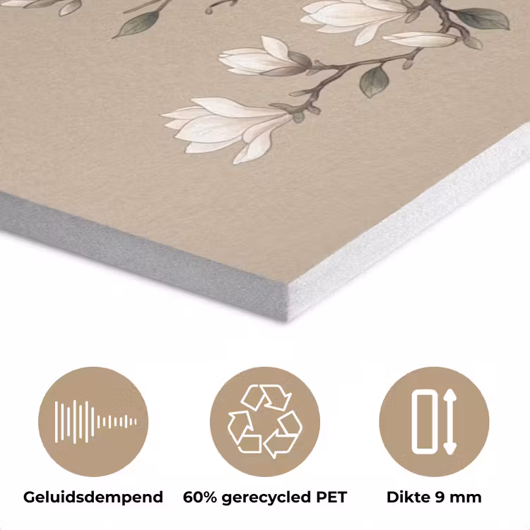 Oosters - Vogels - Beige PET vilt klein -closeup_NL