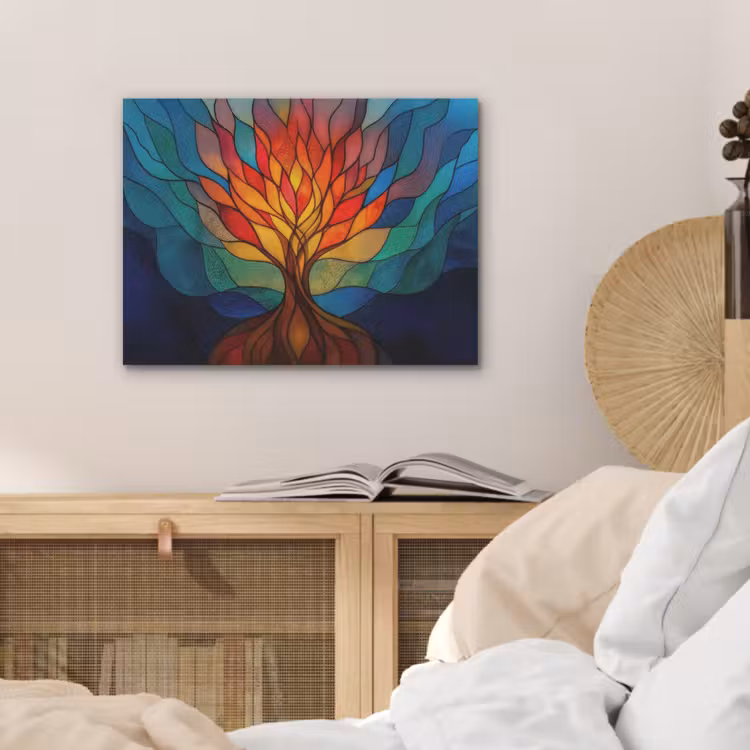 Sierglas - Boom - Rood - Vlakken PET vilt klein -sfeer3