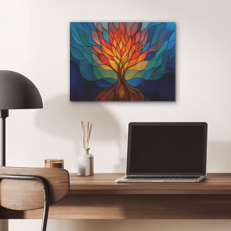 Sierglas - Boom - Rood - Vlakken PET vilt klein -sfeer5