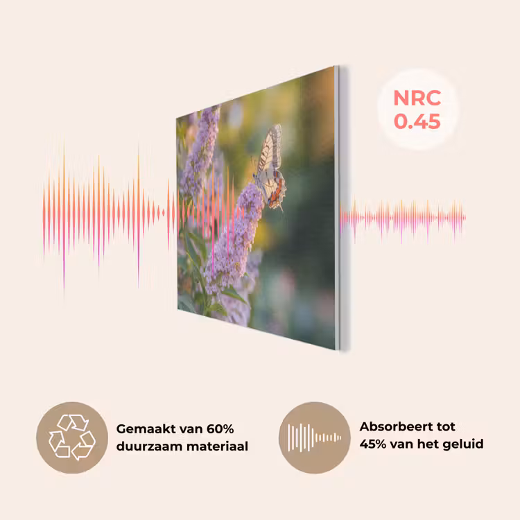 Sierlijke - Vlinder - Paarse - Bloemen PET vilt klein -USP_NL