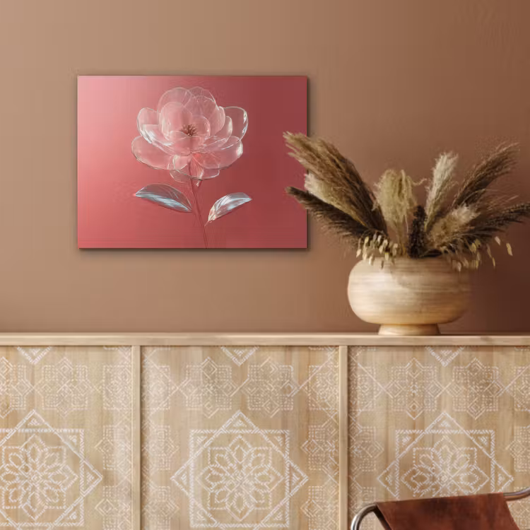 Sierlijk - Bloem - Roze - Glazen PET vilt klein -sfeer4