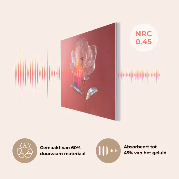 Sierlijk - Bloem - Roze - Glazen PET vilt klein -USP_NL