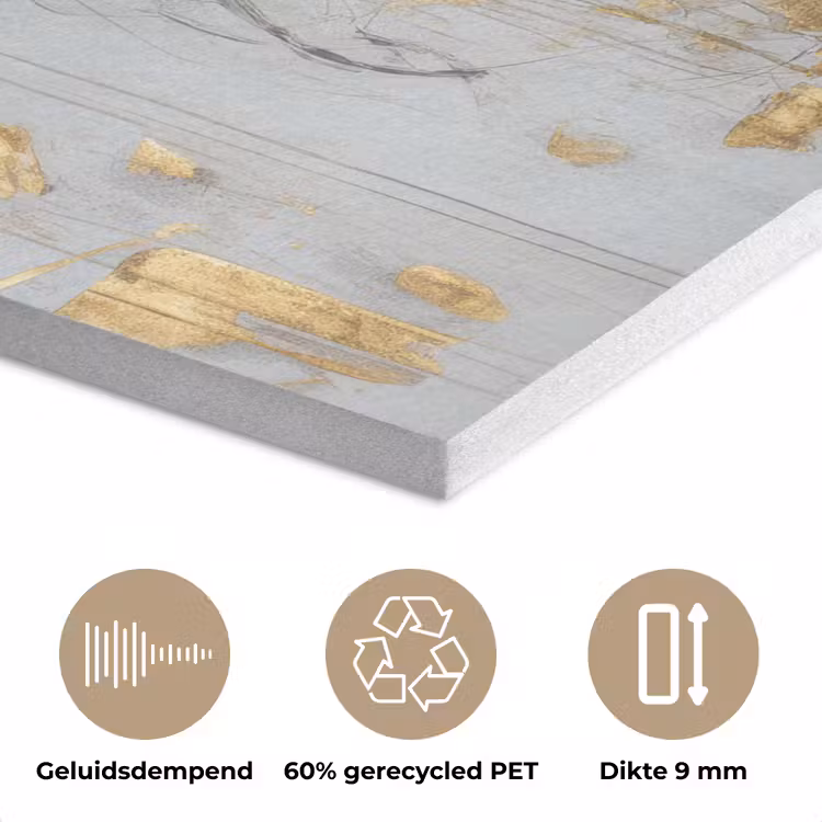 Sierlijk - Vrouw - Goud - Ogen PET vilt klein -closeup_NL