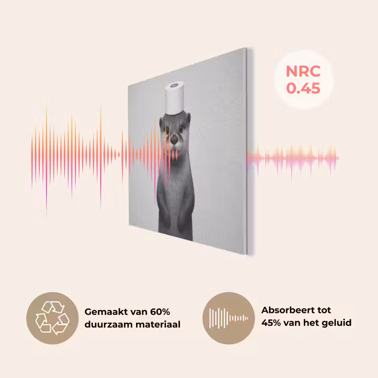 Otter - WC rol - Zwart - Wit PET vilt klein -USP_NL