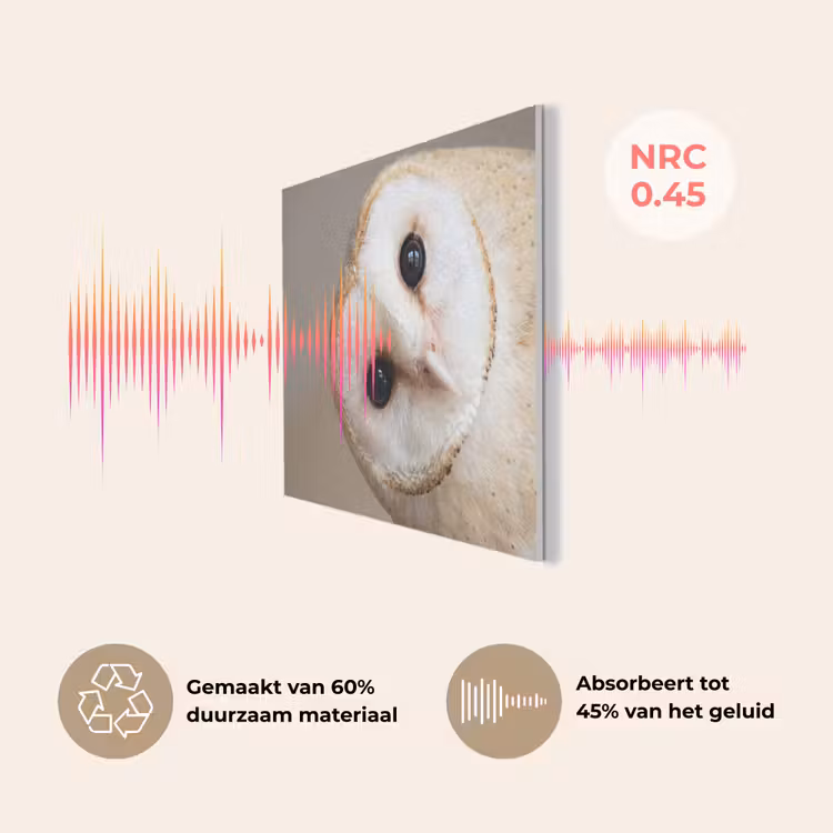 Uil - Bruin - Wit PET vilt klein -USP_NL