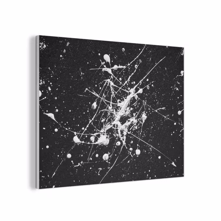 Verfspatten - Wit - Abstract - Explosie PET vilt klein -3d