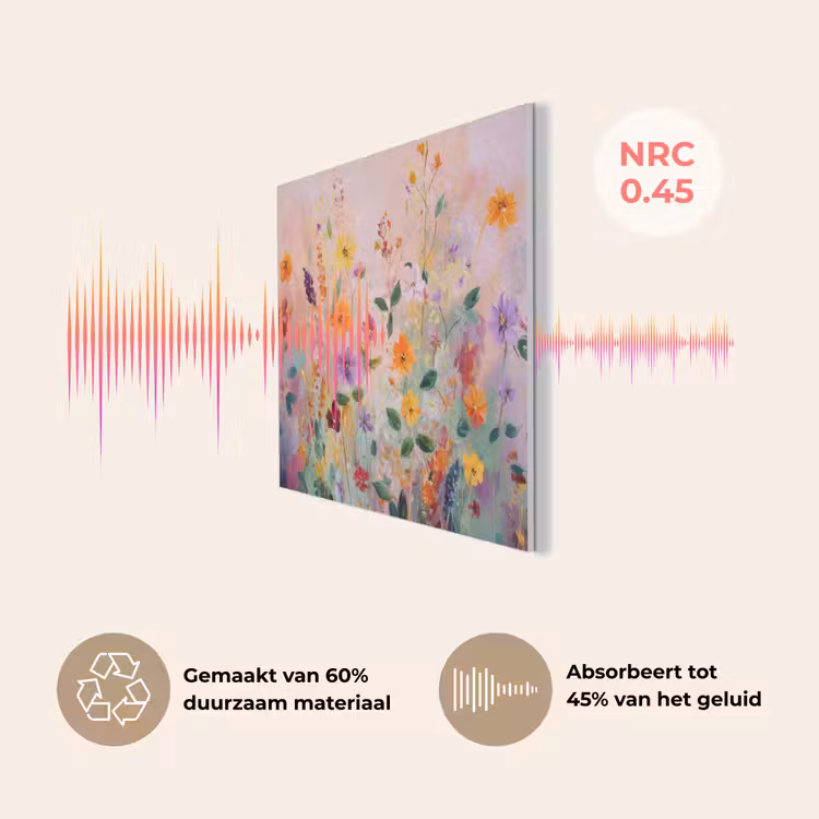 Schilderij - Bloemen - Abstract - Kleurrijk PET vilt klein -USP_NL