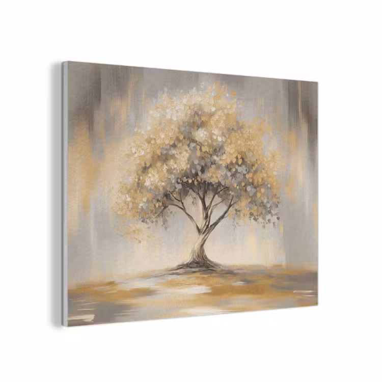 Schilderij - Boom - Abstract - Bladeren PET vilt klein -3d