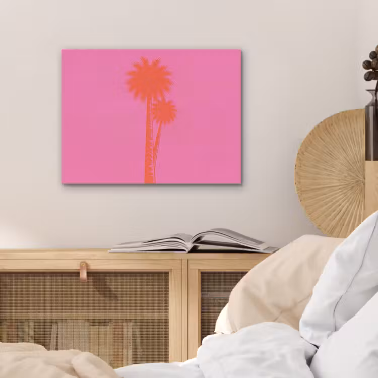 Palmbomen - Modern - Roze PET vilt klein -sfeer3
