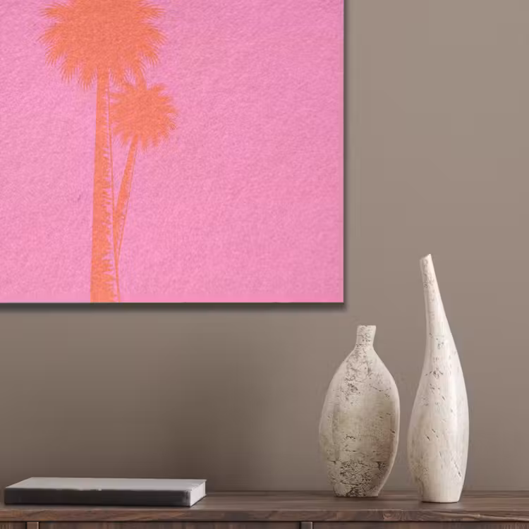 Palmbomen - Modern - Roze PET vilt klein -sfeer6_closeup