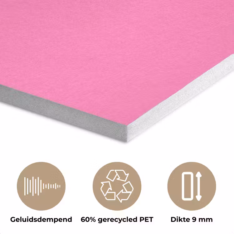 Palmbomen - Modern - Roze PET vilt klein -closeup_NL