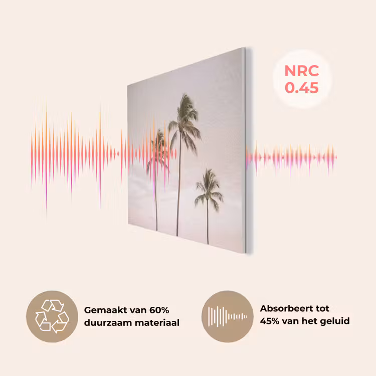 Palmbomen - Zonsondergang - Roze PET vilt klein -USP_NL