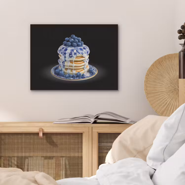 Pannenkoeken - Blauwe Bessen - Bord PET vilt klein -sfeer3