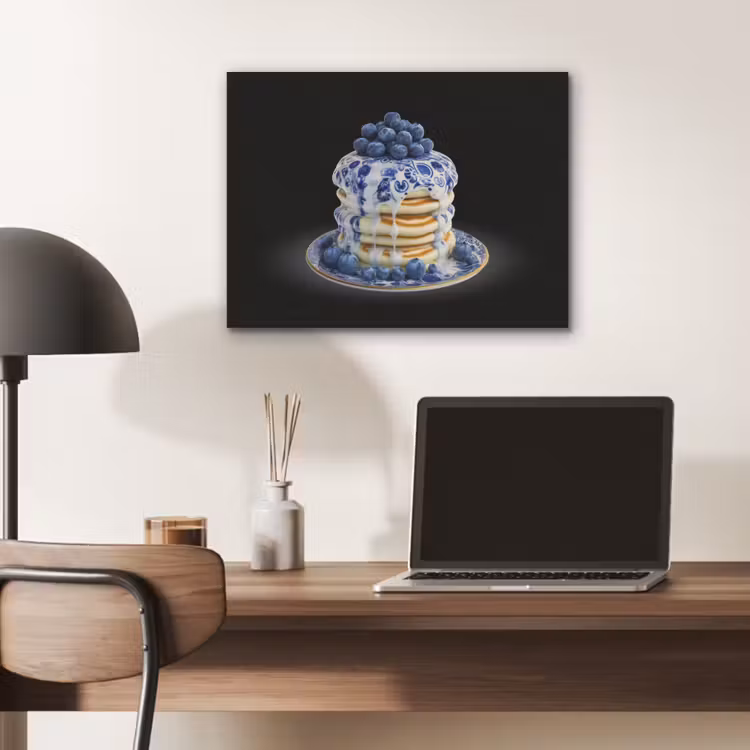 Pannenkoeken - Blauwe Bessen - Bord PET vilt klein -sfeer5