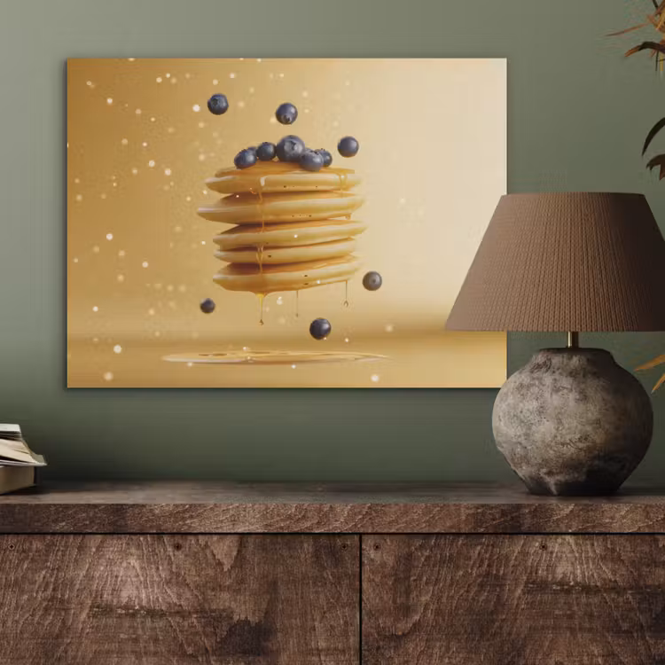 Pannenkoeken - Eten - Honing - Geel PET vilt klein -sfeer2