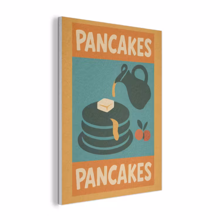Pannenkoeken - Siroop - Illustratie - Oranje PET vilt klein -3d