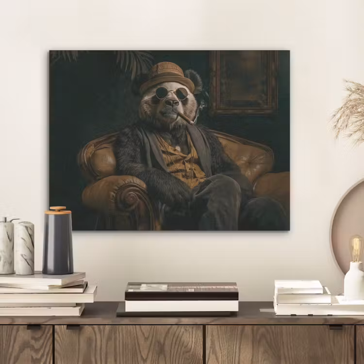 Panda - Hoed - Bril - Pak PET vilt klein -sfeer1