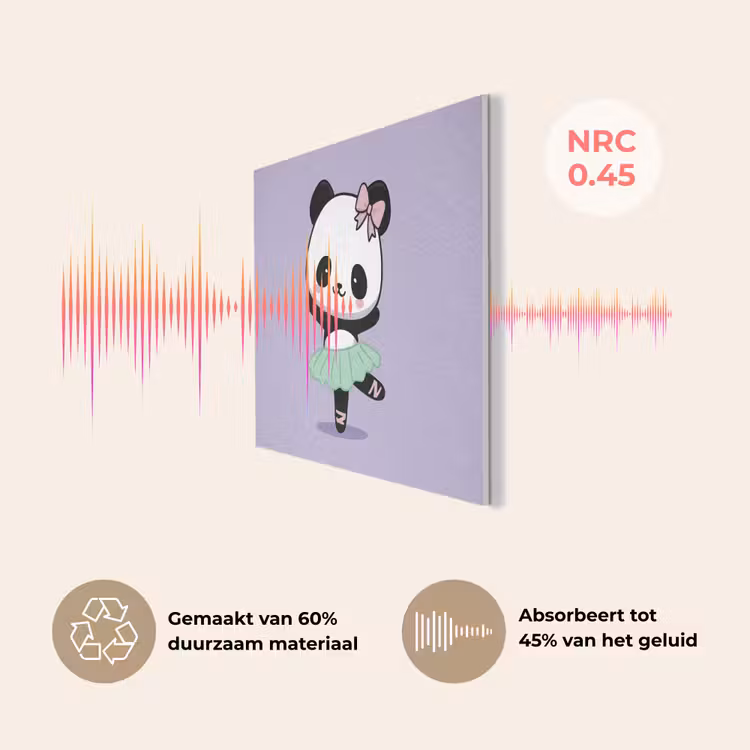 Dansende panda - Paars - Sierlijk - Kawaii PET vilt klein -USP_NL