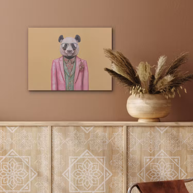 Panda - Pak - Zonnebril - Blauw PET vilt klein -sfeer4