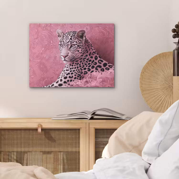 Panter - Luxe - Roze PET vilt klein -sfeer3
