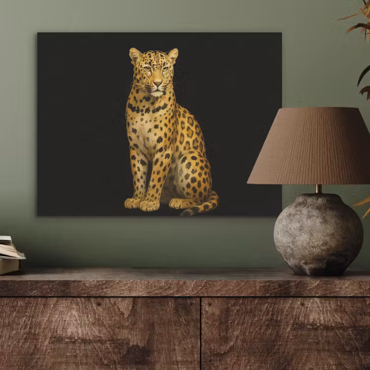 Panter - Realistisch - Bruin PET vilt klein -sfeer2