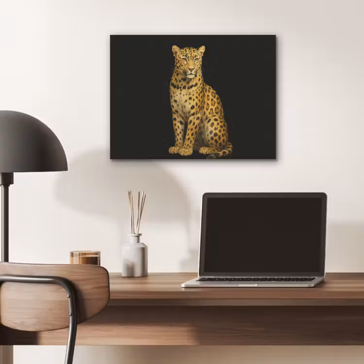Panter - Realistisch - Bruin PET vilt klein -sfeer5