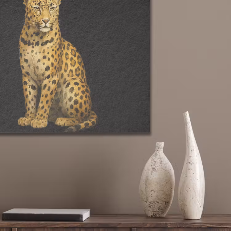Panter - Realistisch - Bruin PET vilt klein -sfeer6_closeup