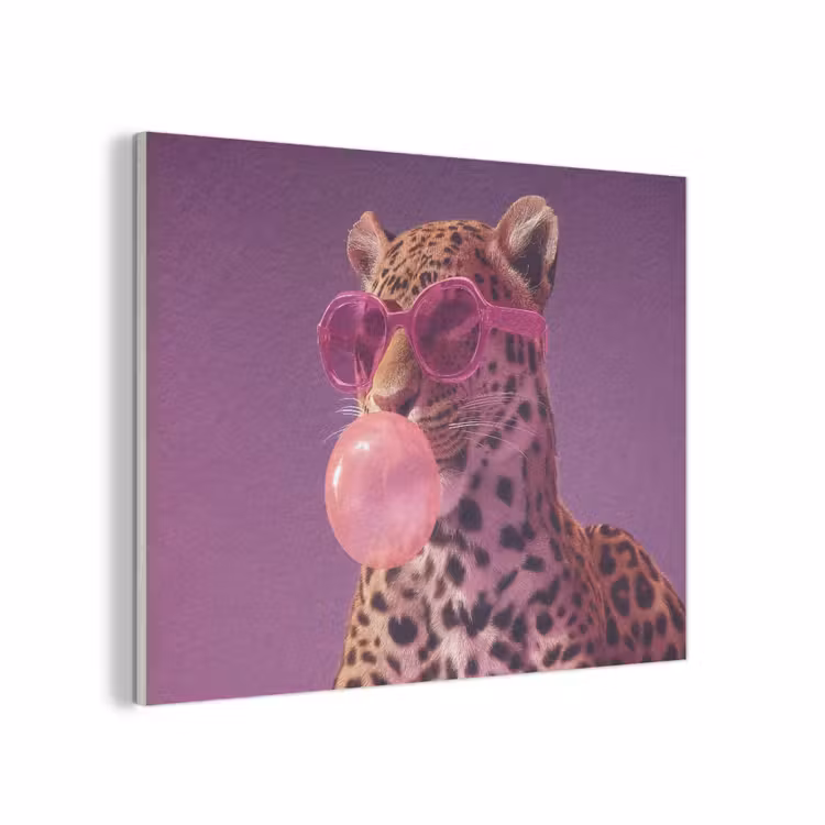 Panter - Zonnebril - Kauwgombel - Roze PET vilt klein -3d