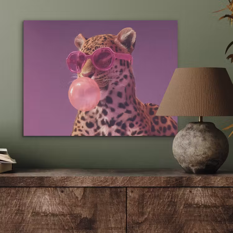 Panter - Zonnebril - Kauwgombel - Roze PET vilt klein -sfeer2