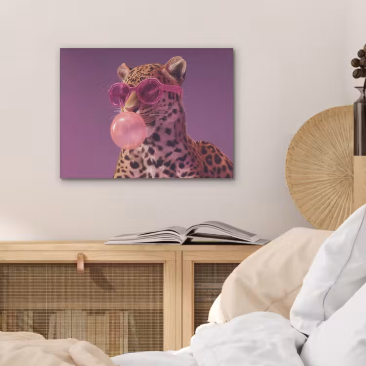 Panter - Zonnebril - Kauwgombel - Roze PET vilt klein -sfeer3