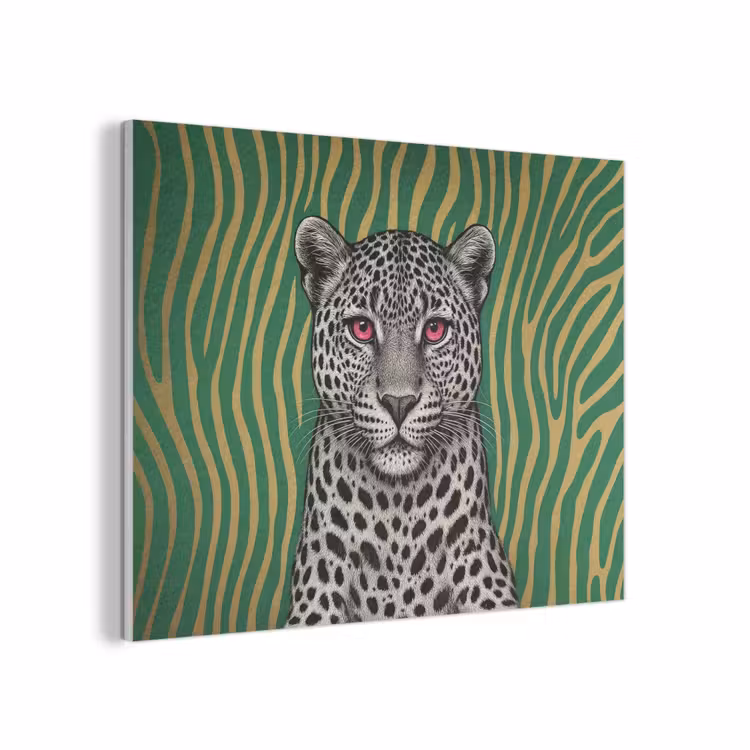 Panter - Zebrapatroon - Groen PET vilt klein -3d