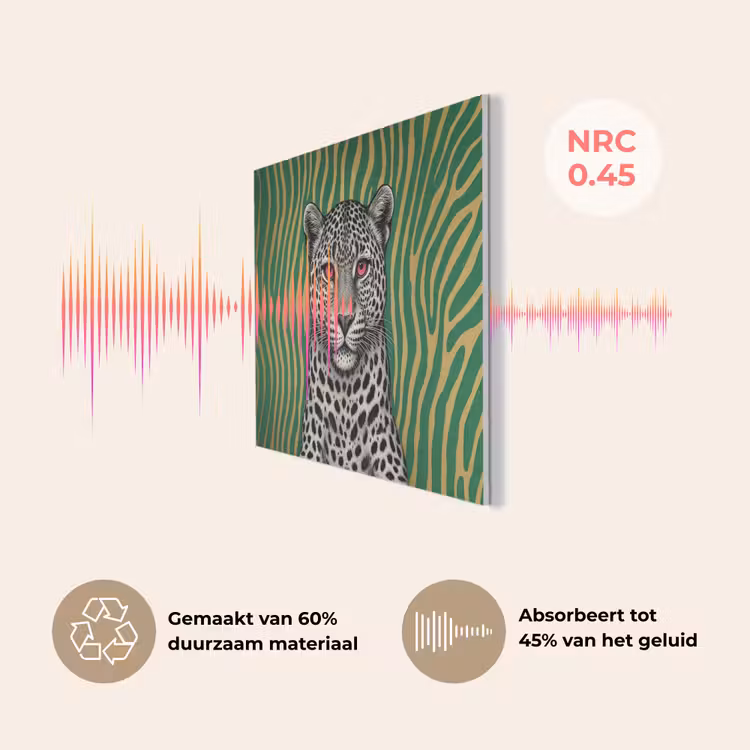 Panter - Zebrapatroon - Groen PET vilt klein -USP_NL