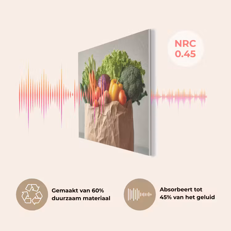 Papieren - Boodschappen - Groente - Kleurrijk PET vilt klein -USP_NL
