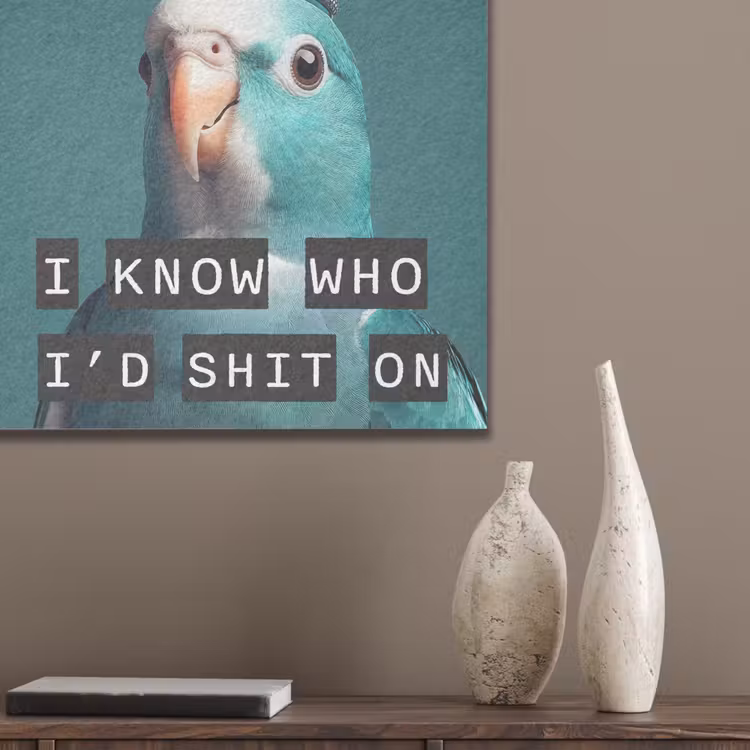 Parkiet - Turquoise - Quotes - Decoratie PET vilt klein -sfeer6_closeup