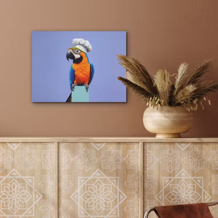 Papegaai - Koksmuts - Vogel - Leuk PET vilt klein -sfeer4