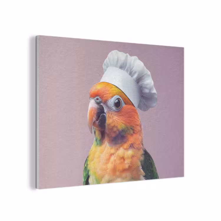 Papegaai - Koksmuts - Nieuwsgierig - Vogel PET vilt klein -3d