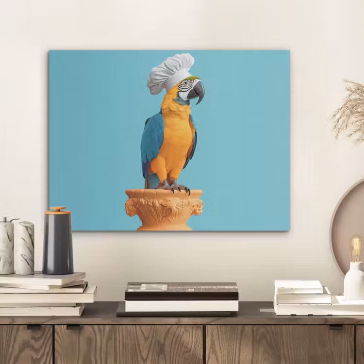 Papegaai - Koksmuts - Grappig - Vogel PET vilt klein -sfeer1