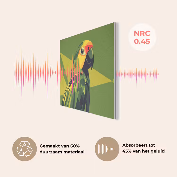 Papegaai - Groen - Snavel - Abstract PET vilt klein -USP_NL