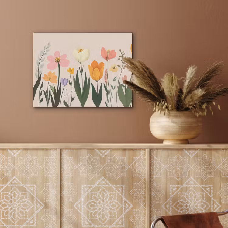 Pasteltinten - Bloemen - Illustratie PET vilt klein -sfeer4