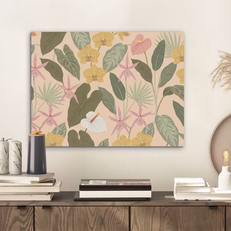 Patroon - Bloemen - Kleurrijk PET vilt klein -sfeer1