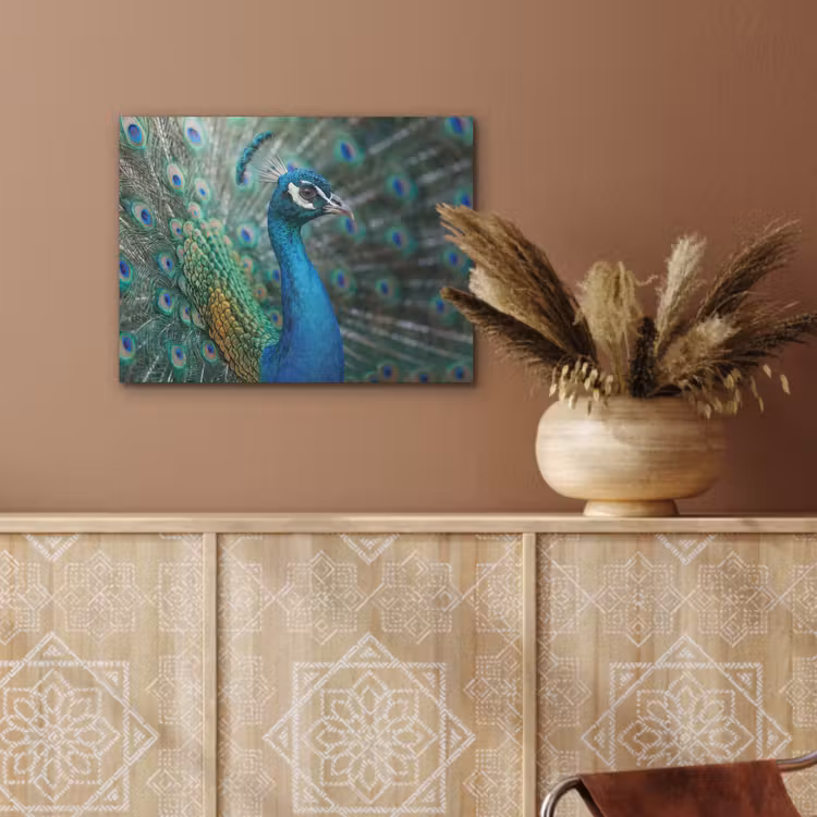 Pauw - Veren - Blauw PET vilt klein -sfeer4