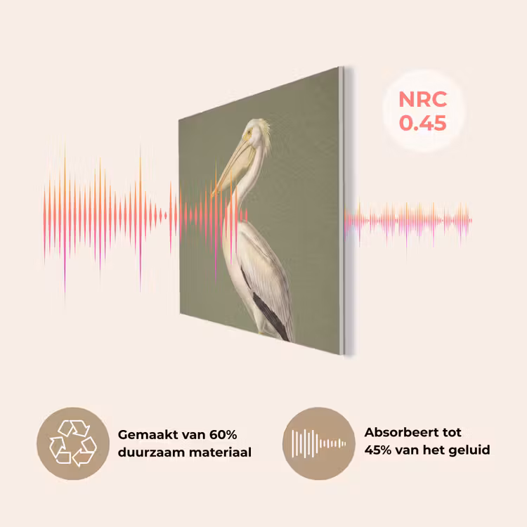 Pelikaan - Wit - Vogel - Klassiek - Natuur PET vilt klein -USP_NL