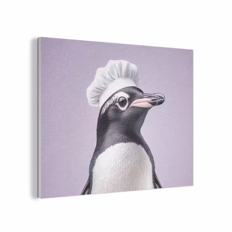 Pinguïn - Koksmuts - Lief - Paars PET vilt klein -3d