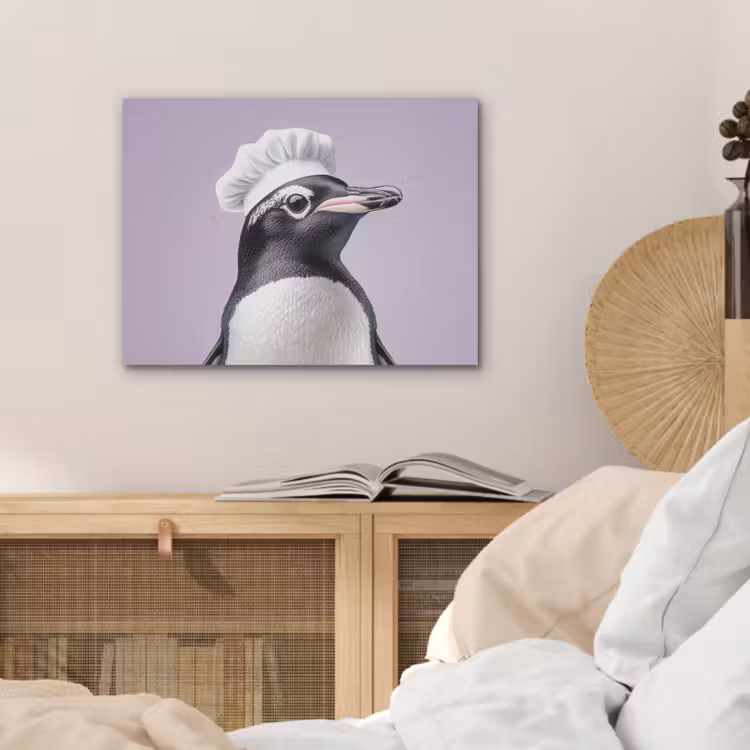 Pinguïn - Koksmuts - Lief - Paars PET vilt klein -sfeer3